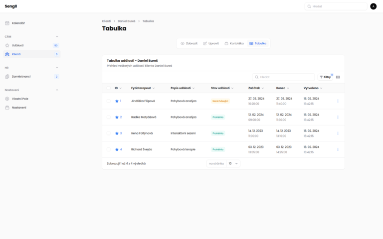 Prototyp CRM pro služby