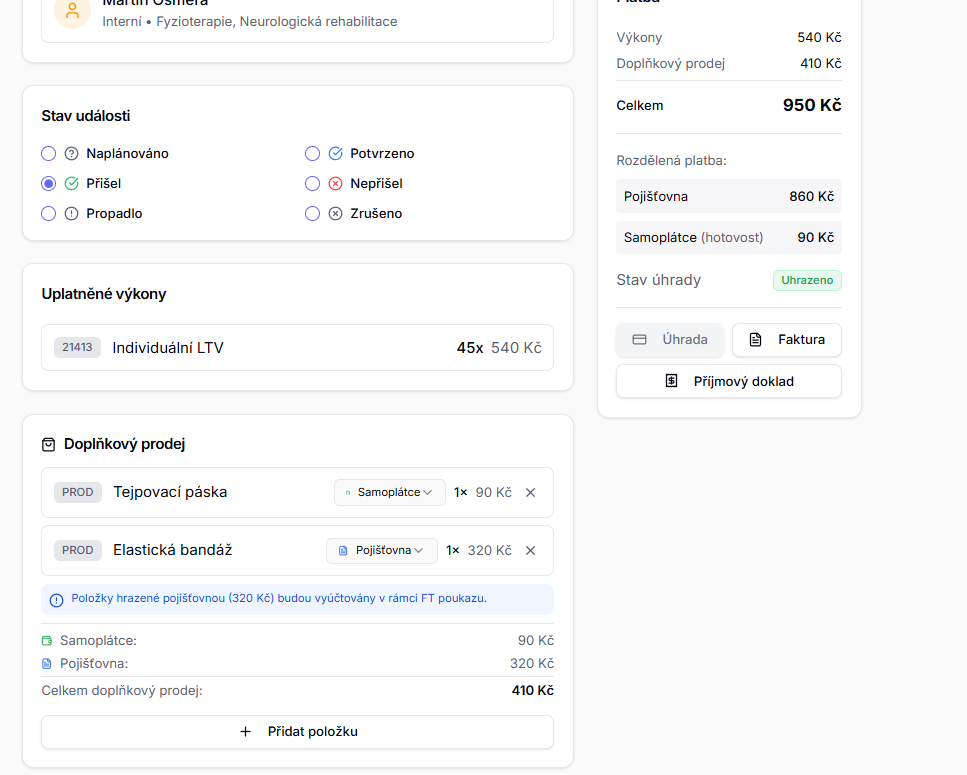 Sengi-Pacienti-Doplnkovy prodej a delena uhrada
